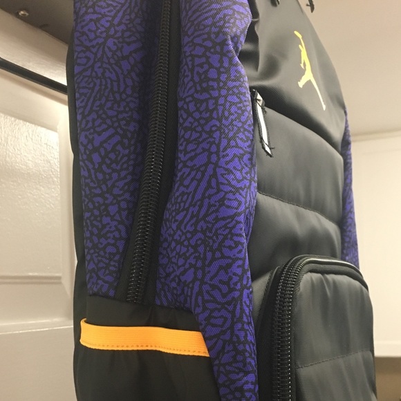 yellow jordan backpack